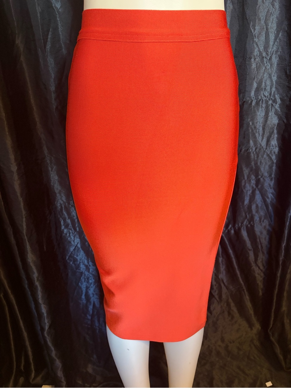 Herve Leger Vibrant Red Bandage Pencil Skirt